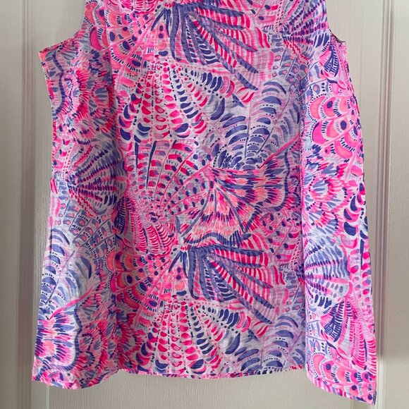 Lilly Pulitzer Essie Top Sleeveless V-Neck Pink Purple Size M Medium NWT - Picture 7 of 7